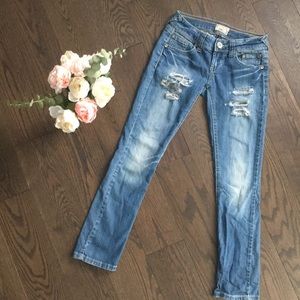 YNO Ripped Skinny Jeans